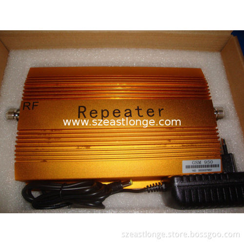 Gold Indoor Gsm Signal Booster 55dbm , Mobile Phone Signal Repeater For Home